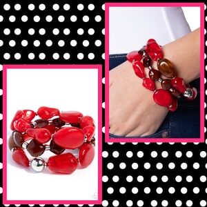2/$10 Paparazzi Soothing Stack - Red Bracelets